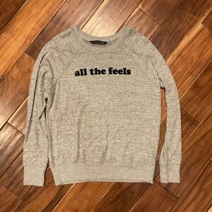 Abercrombie & Fitch Light Gray Crewneck Sweater